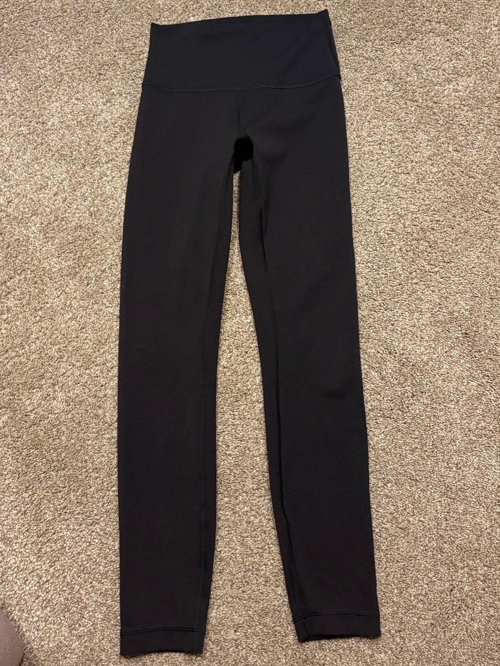 Black Lululemon Wunder Train High Rise Leggings 25’